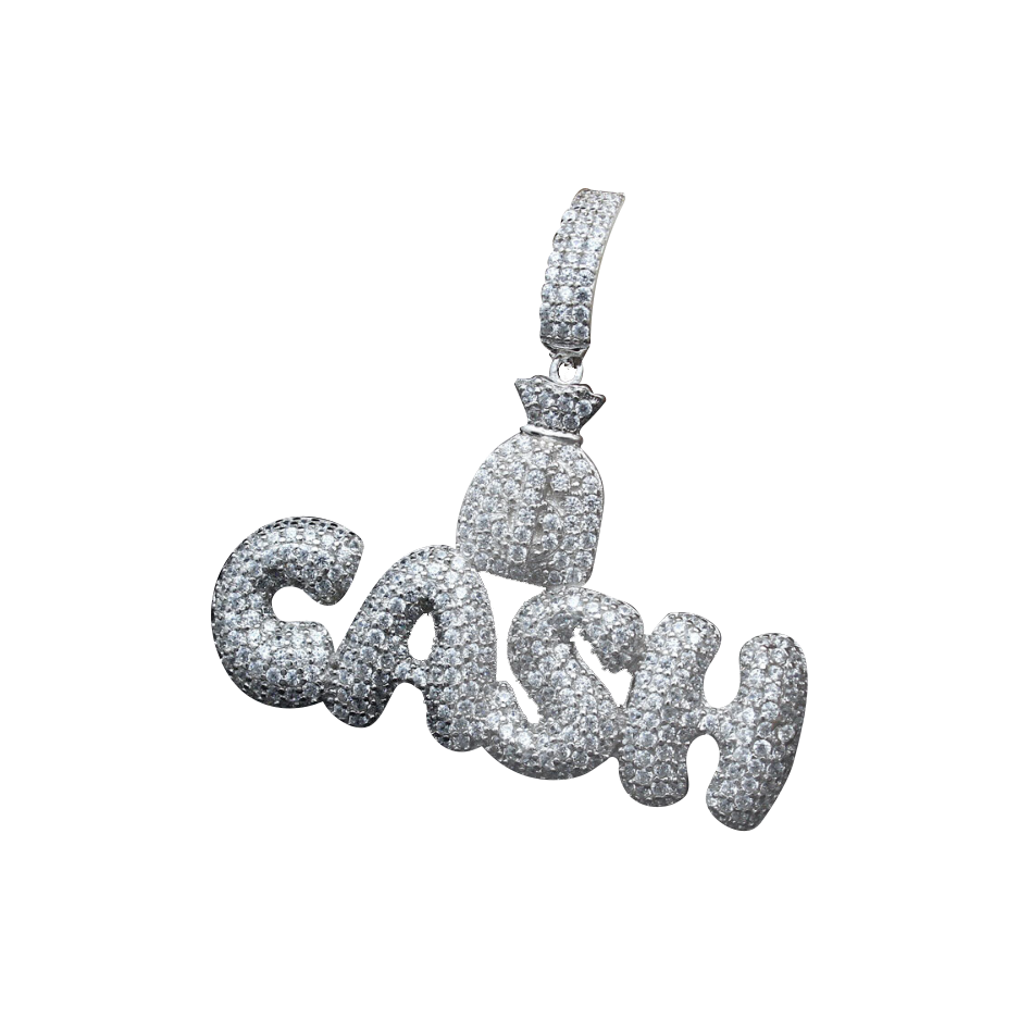 Silver Color Iced shops Out Money Necklace