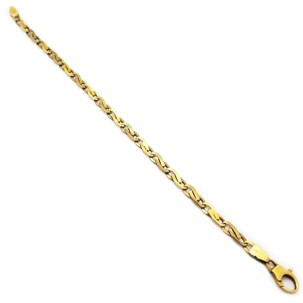 14k Real Yellow Gold Twisted Rope Chain Bracelet for Women – NORM JEWELS
