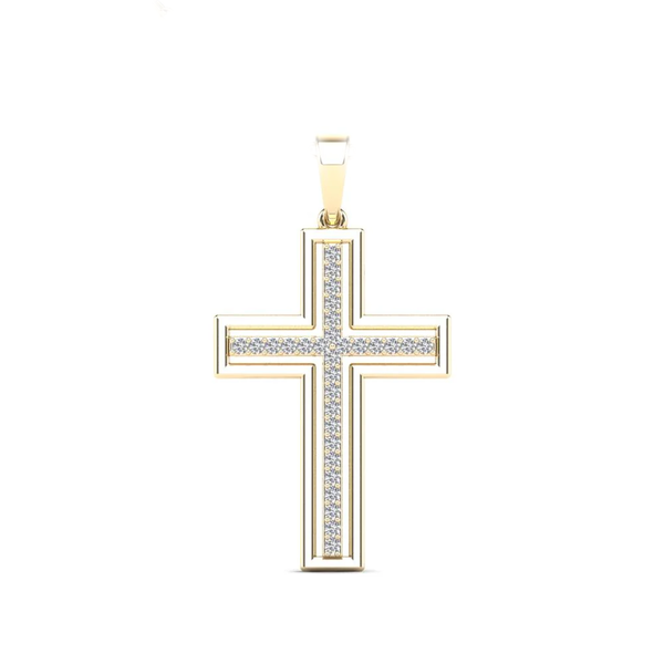 Diamond Cross Pendant (14K)