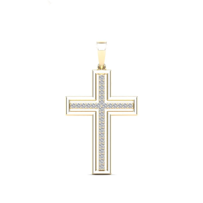 Diamond Cross Pendant (14K)