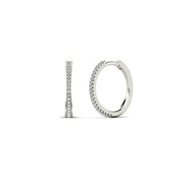 One-Row Diamond Huggie Earrings (14K)