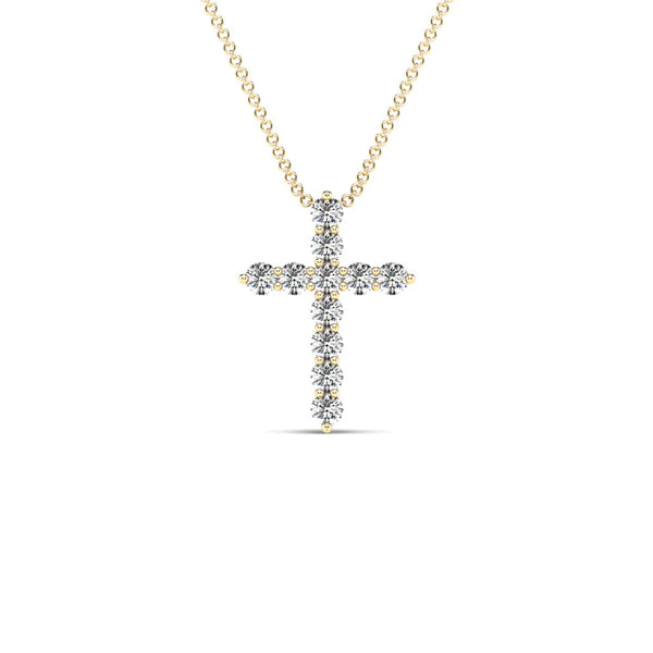 Diamond Cross Pendant (14K)