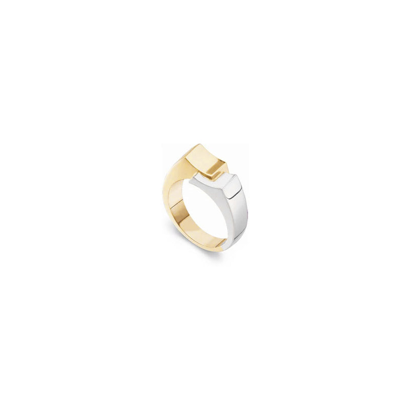 Two-Tone Overlap Ring (14K)