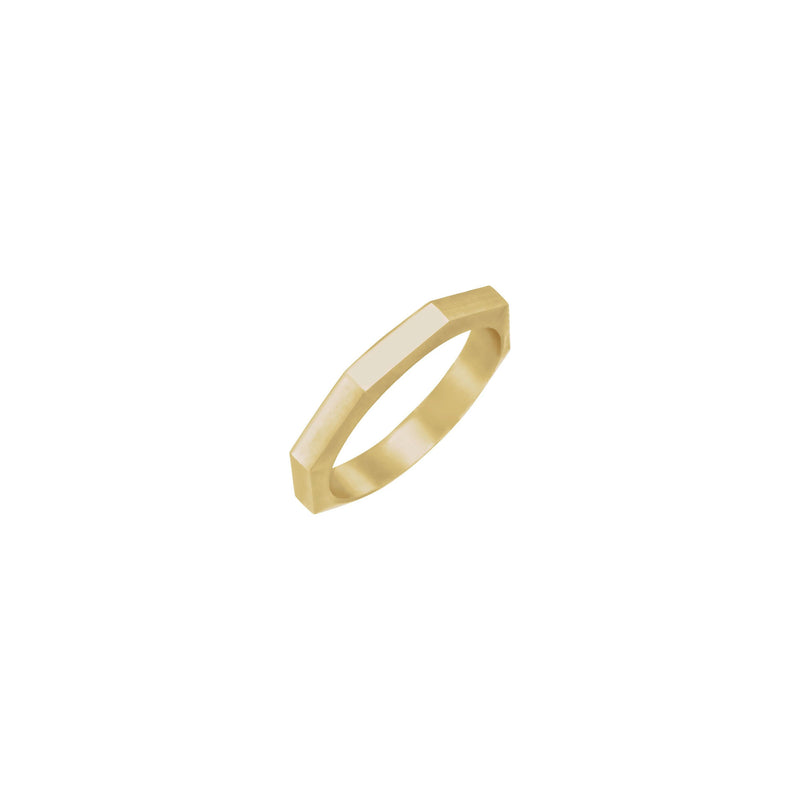 3 mm Octagon Ring (14K) main - Popular Jewelry - New York