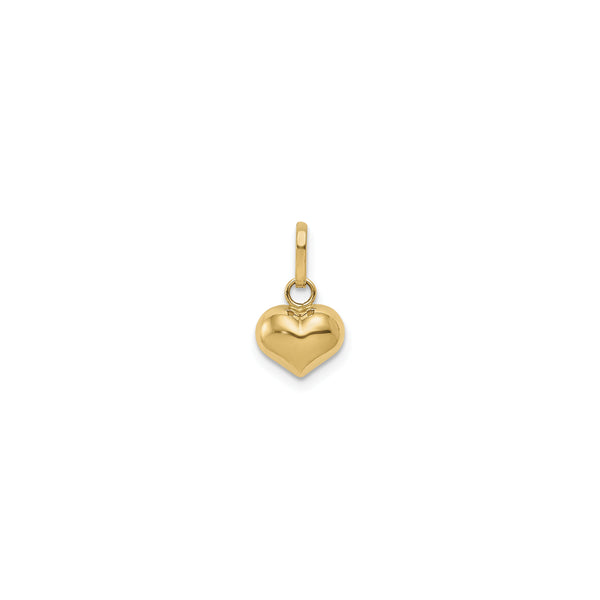 3D Puffed Heart Pendant (14K) front - Popular Jewelry - New York