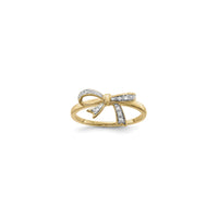 Bow Knot Diamond Accented Ring (14K) front - Popular Jewelry - New York