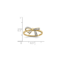 Bow Knot Diamond Accented Ring (14K) scale  - Popular Jewelry - New York