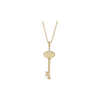 Classic Skeleton Key Necklace (14K) front - Popular Jewelry - New York