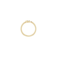 Crescent Moon with Natural Round Diamond Ring (14K) setting - Popular Jewelry - New York