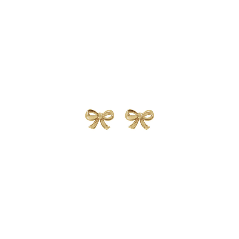 Cute Bow Earrings (14K) front - Popular Jewelry - New York