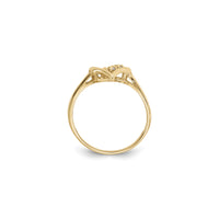 Doble Diamond Heart Outline Ring (14K) setting - Popular Jewelry - New York