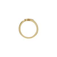 Double Heart Bypass Ring (14K) side - Popular Jewelry - New York