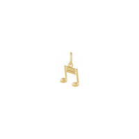 Double Quaver Music Note Pendant (14K) front - Popular Jewelry - New York