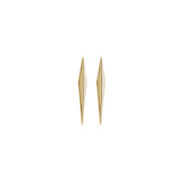 Elongated Rhombus Drop Earrings (14K) front - Popular Jewelry - New York