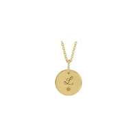 Engravable Round Starburst Medal Necklace (14K) engraved - Popular Jewelry - New York