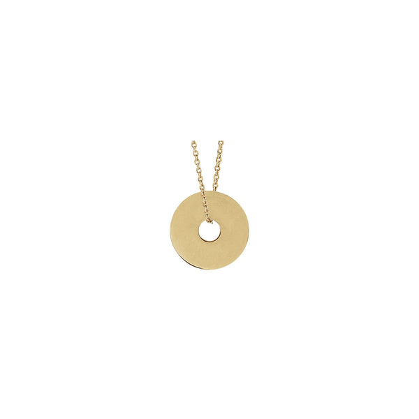 Engravable Washer Necklace (14K) main - Popular Jewelry - New York