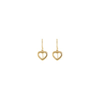 Heart Outline Dangle Earrings (14K) front - Popular Jewelry - New York