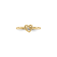 Heart Outline Diamond Ring (14K) front - Popular Jewelry - New York