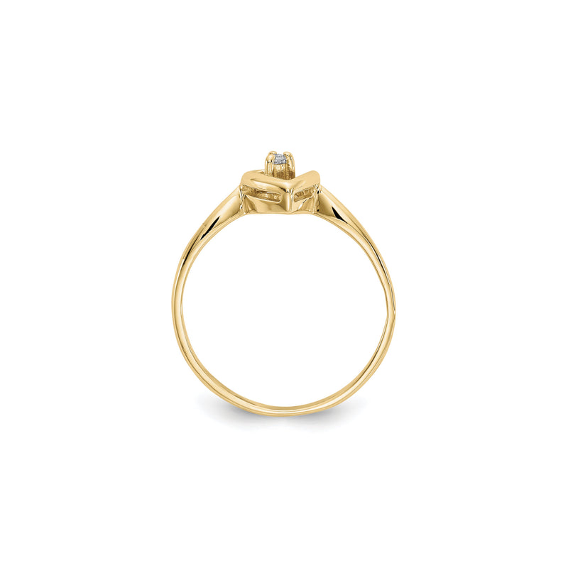 Heart Outline Diamond Ring (14K) setting - Popular Jewelry - New York