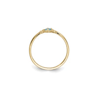 Heart Outlined December Birthstone Blue Zircon Ring (14K) setting - Popular Jewelry - New York