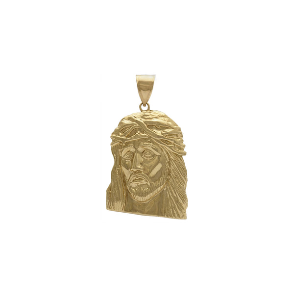 Jesus Christ Face Pendant (14K) front - Popular Jewelry - New York