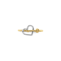 Key to the Heart Two-Tone Ring (14K) front - Popular Jewelry - New York