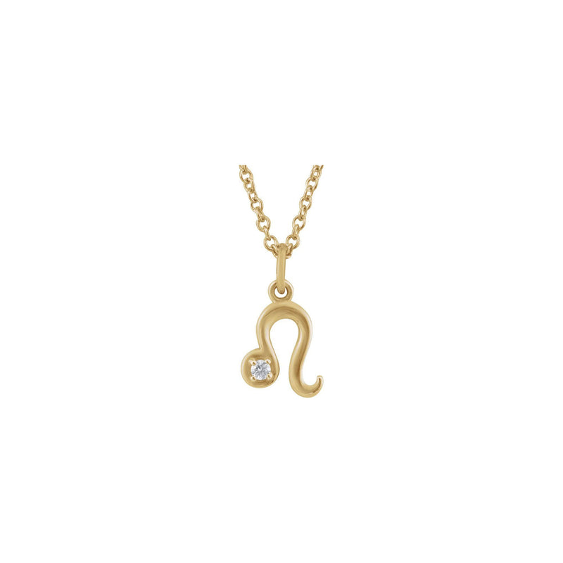 Leo Zodiac Sign Diamond Necklace (14K) Popular Jewelry - New York