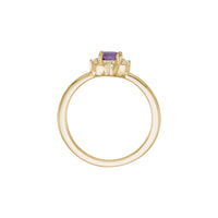 Natural Amethyst and Natural Diamond Accent Halo Ring (14K) setting - Popular Jewelry - New York