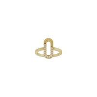 Natural Diamond Paperclip Ring (14K) front - Popular Jewelry - New York