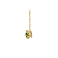 Natural Peridot Solitaire Claw Necklace (14K) side - Popular Jewelry - New York