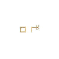 Square Outline Stud Earrings (14K) main - Popular Jewelry - New York