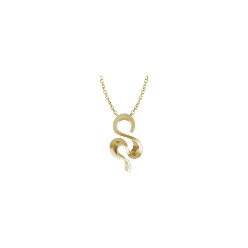 Wavy Freeform Necklace (14K) front - Popular Jewelry - New York