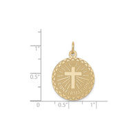 Zigzag Patterned Engravable Confirmation Medal (14K) scale - Popular Jewelry - New York