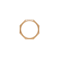 3 mm Octagon Ring (Rose 14K) side - Popular Jewelry - New York