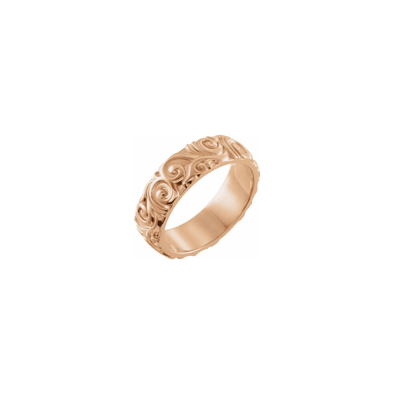 3D Swirls Pattern Ring (Rose 14K) main - Popular Jewelry - New York