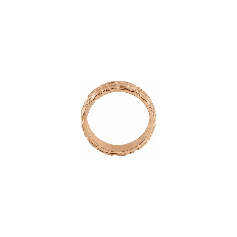 3D Swirls Pattern Ring (Rose 14K) setting - Popular Jewelry - New York