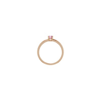 4 mm Round Natural Pink Tourmaline Solitaire Ring (Rose 14K) setting - Popular Jewelry - New York