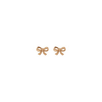 Cute Bow Earrings (Rose 14K) front - Popular Jewelry - New York