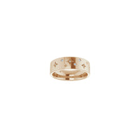 Diamond Cosmic Stars Ring (Rose 14K) front - Popular Jewelry - New York