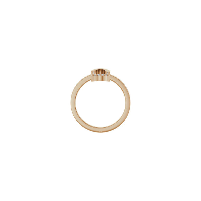 Natural Diamond Paperclip Ring (Rose 14K) setting - Popular Jewelry - New York