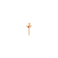 Natural Ruby Winged Sword Pendant (Rose 14K) diagonal  - Popular Jewelry - New York