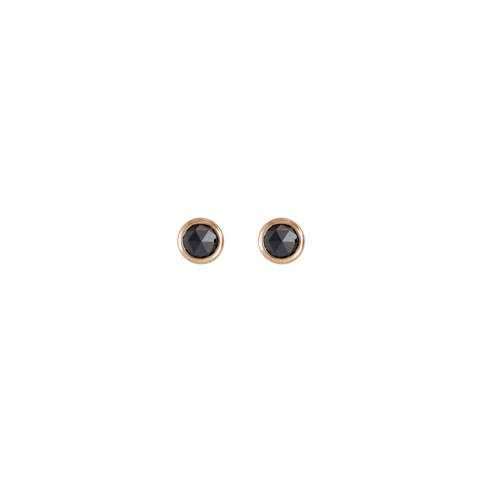 Rose Gold Diamond Earrings, Black Diamond Studs, Long Drop Diamond Studs, Diamond Jewellery, Romantic Gift 2024 for Her,