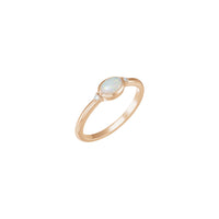 White Ethiopian Opal and Diamond Ring (Rose 14K) main - Popular Jewelry - New York