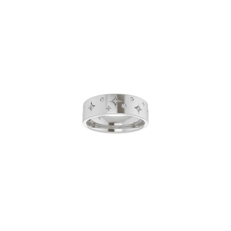 Diamond Cosmic Stars Ring (White 14K) front - Popular Jewelry - New York