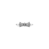 White Diamond Bowtie Ring (14K) front - Popular Jewelry - New York