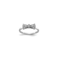 White Diamond Bowtie Ring (14K) main - Popular Jewelry - New York