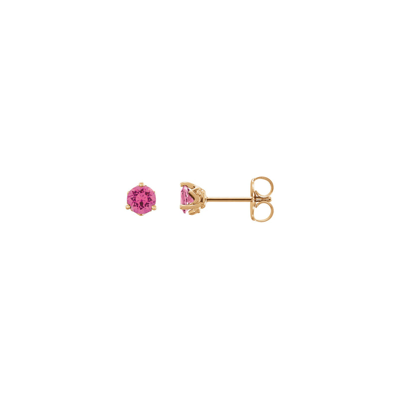 4 mm Pink Spinel Stud Earrings