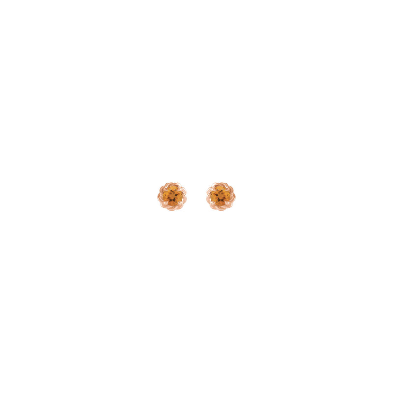 Citrine Claw Rope Stud Earrings