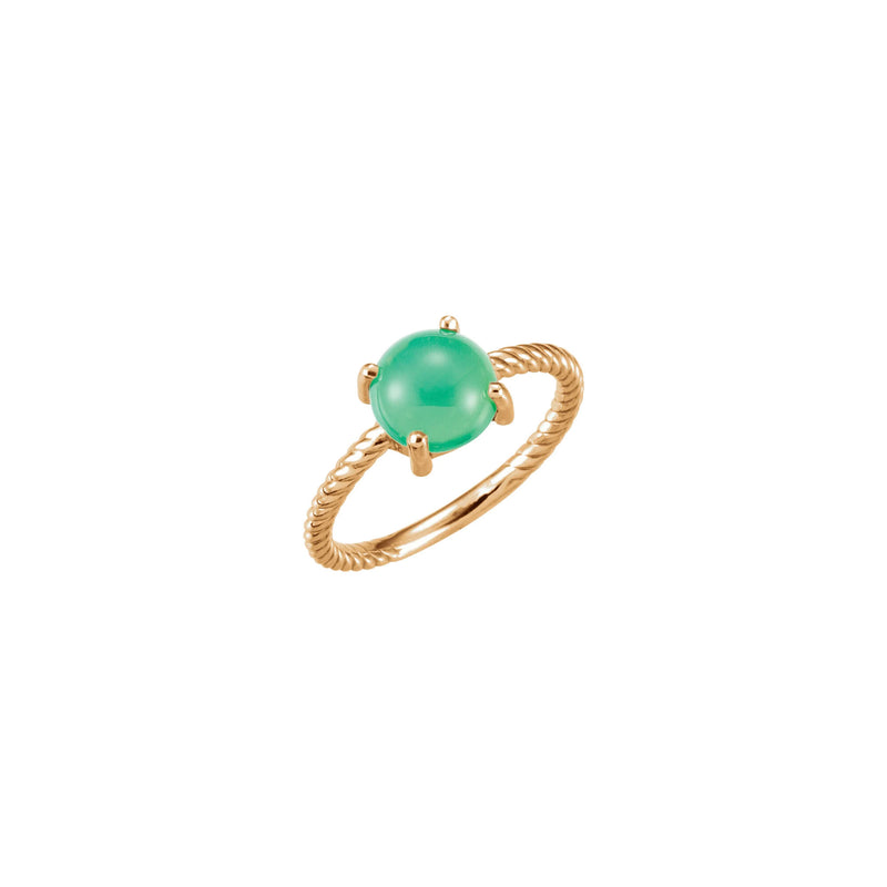 Green Chrysoprase Rope Ring (14K)