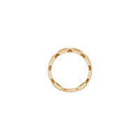 Setting view of a 14K rose gold Hexagon Sequence Ring